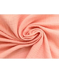Coupon double gaze coton rose blush, 45x65cm
